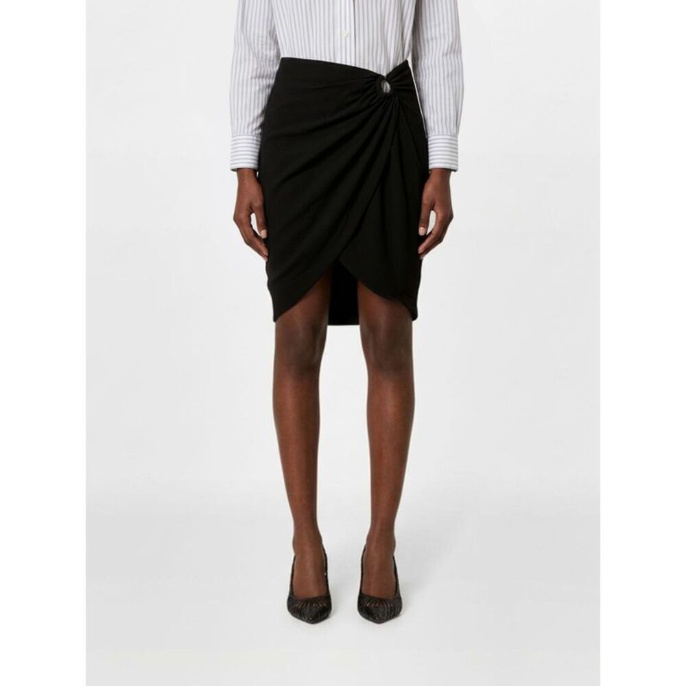 Isabel Marant Women Isabel Marant High-Waisted Draped Cri�Pe Pencil Mini Skirt